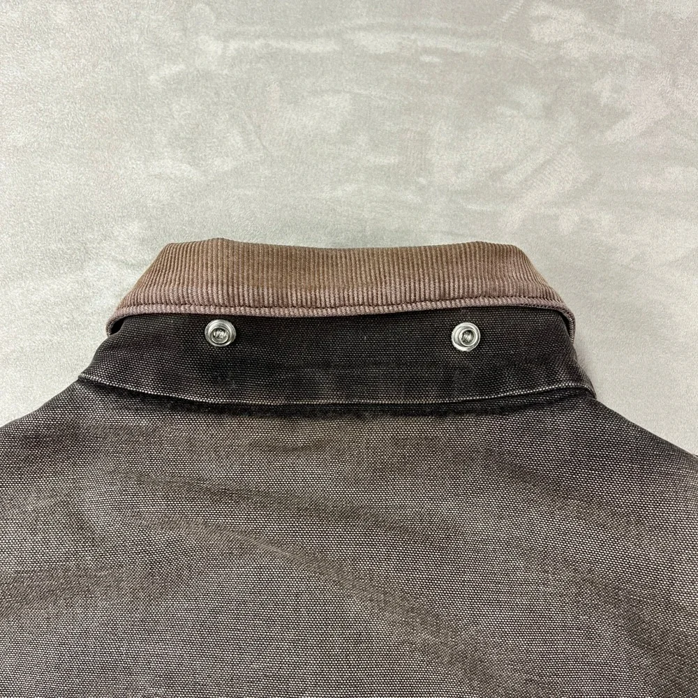 Vintage Carhartt Jacket Mens XL Black Santa Fe Red Quilted Liner USA 90s‎ JQ2105